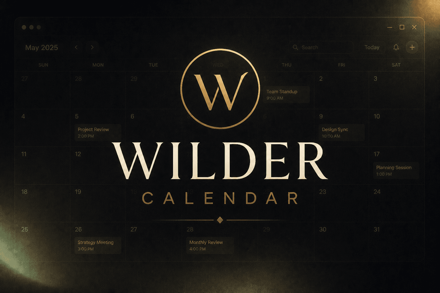 Wilder Calendar cover
