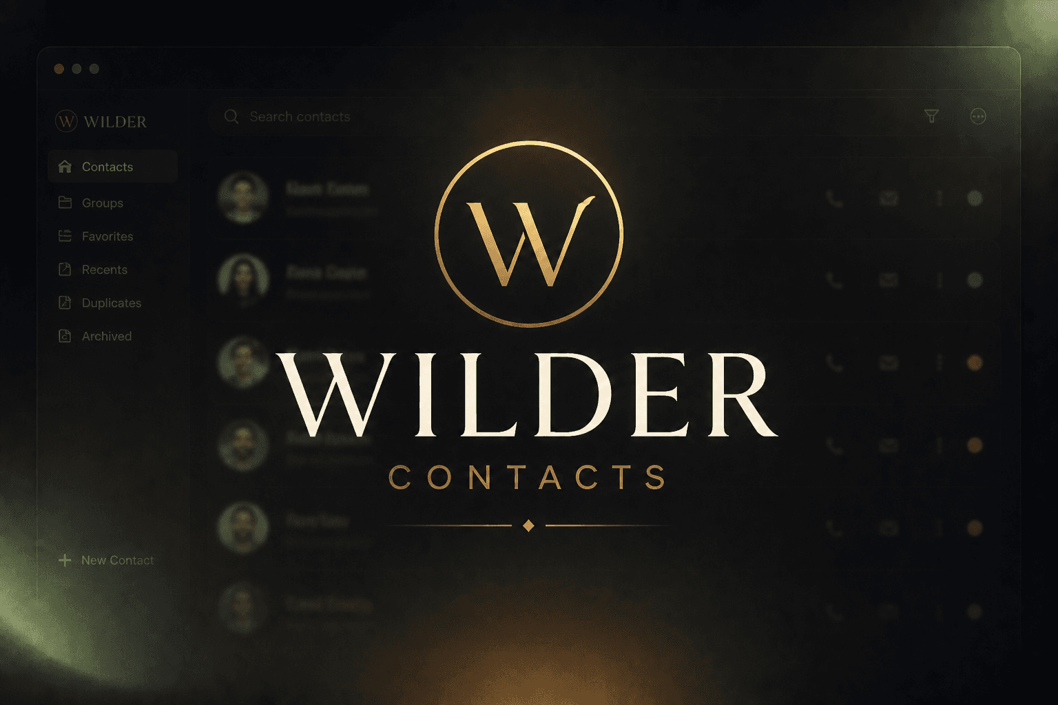 Wilder Contacts cover