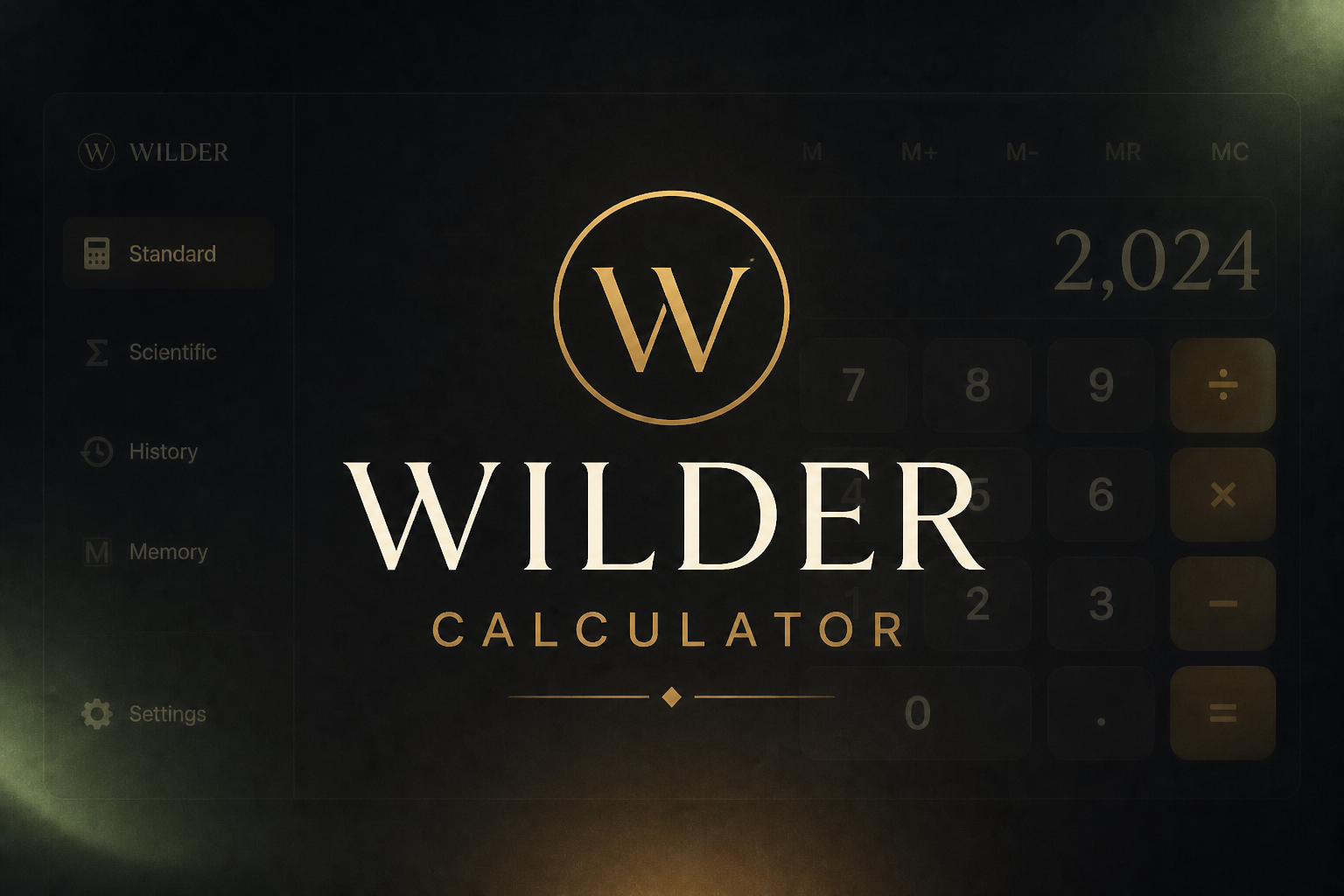 Wilder Workspace (Desktop Edition) wilder calculator