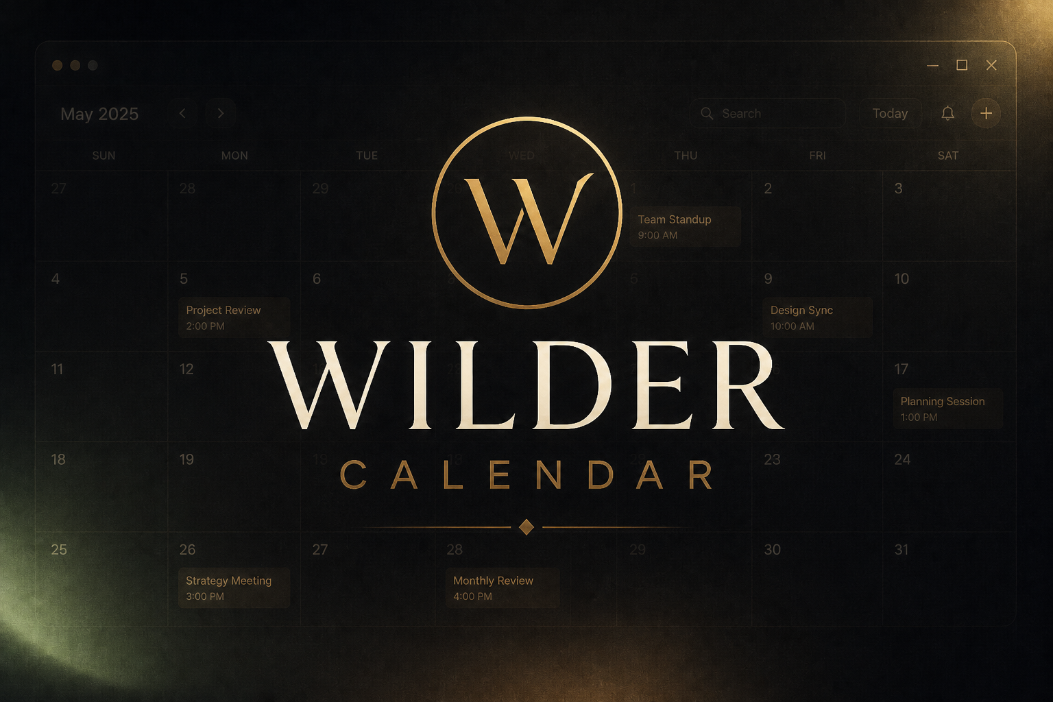 Wilder Workspace (Desktop Edition) wilder calendar