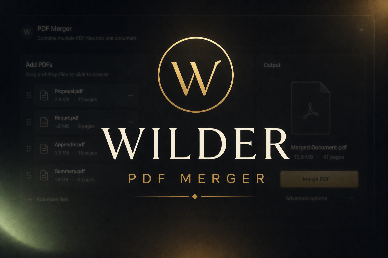 Wilder Workspace (Desktop Edition) wilder pdf merger