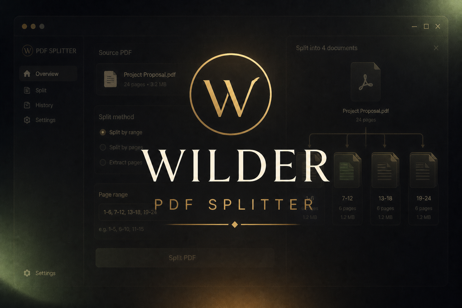 Wilder Workspace (Desktop Edition) wilder pdf splitter