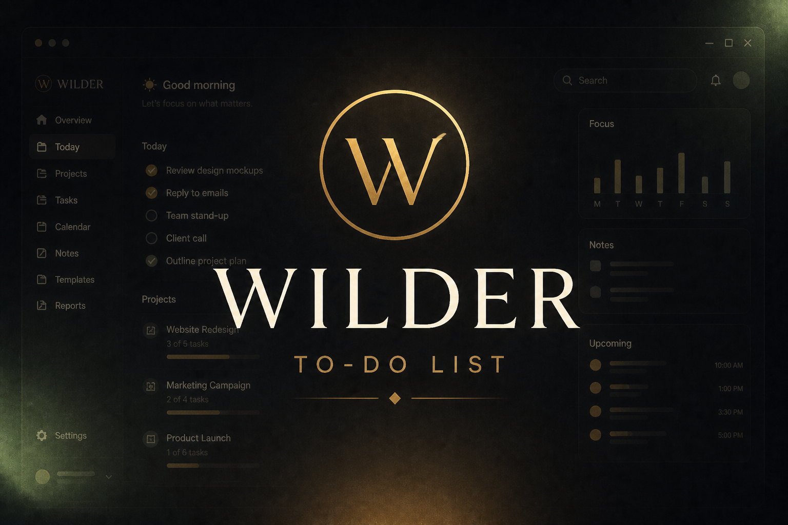 Wilder Workspace (Desktop Edition) wilder to do list