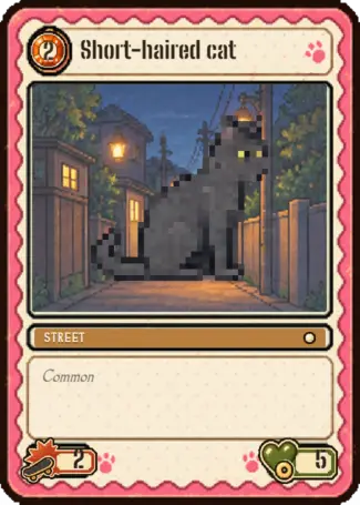 Short-haired cat (card)