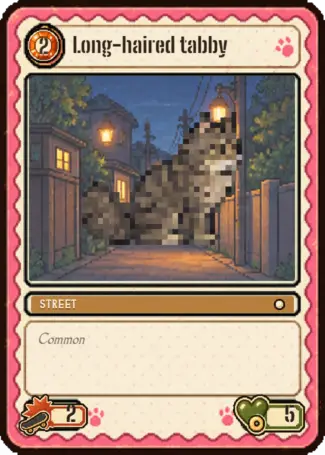 Long-haired tabby (card)